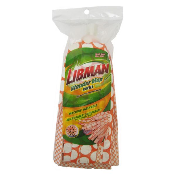 Libman® 2001 Wonder® Mop Refill, Extra Wide Microfiber Grip Strips Hot on Sale - Image 2