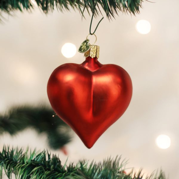 Large Matte Red Heart Ornament Fashion