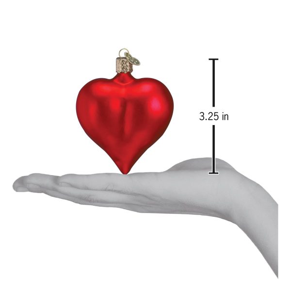 Large Matte Red Heart Ornament Fashion - Image 3