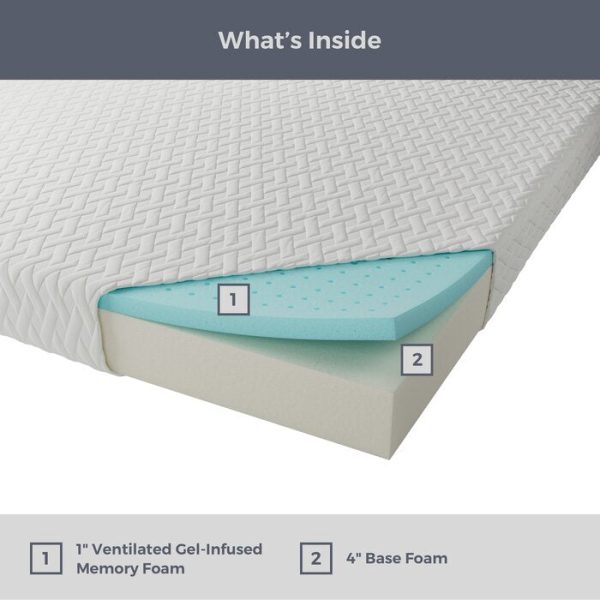 5  Firm Gel Memory Foam Mattress, Twin For Cheap - Image 4