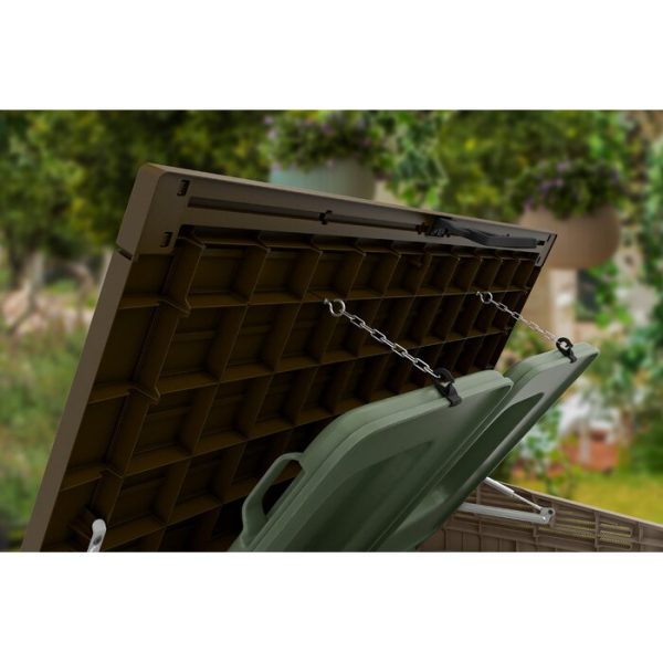 Keter 4 ft. W x 2 ft. D 30-Cu Ft Durable Resin Horizontal Shed All-Weather Outdoor Storage Fashion - Image 5