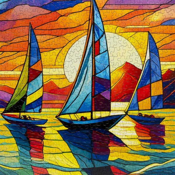 Springbok : Sunset Sailing - 500 Piece Jigsaw Puzzle Online Hot Sale